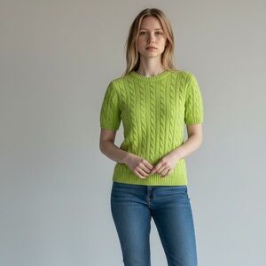 Lime Green Cable Knit ㅇㅈㅅ